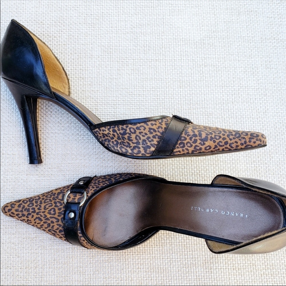 Franco Carolli Leopard Print Stiletto Heels Sz 10
